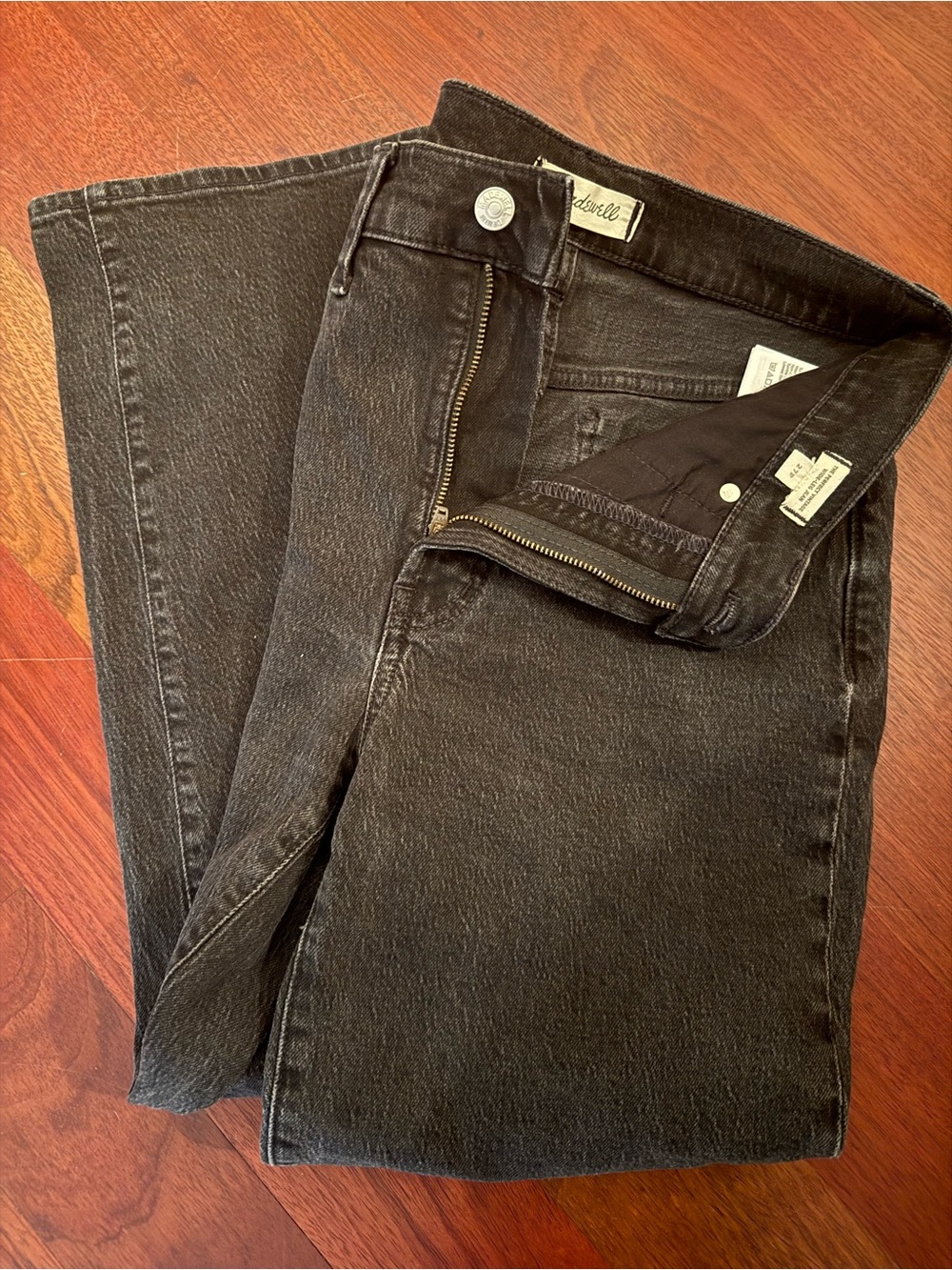 Madewell Black Wide-Leg Jeans